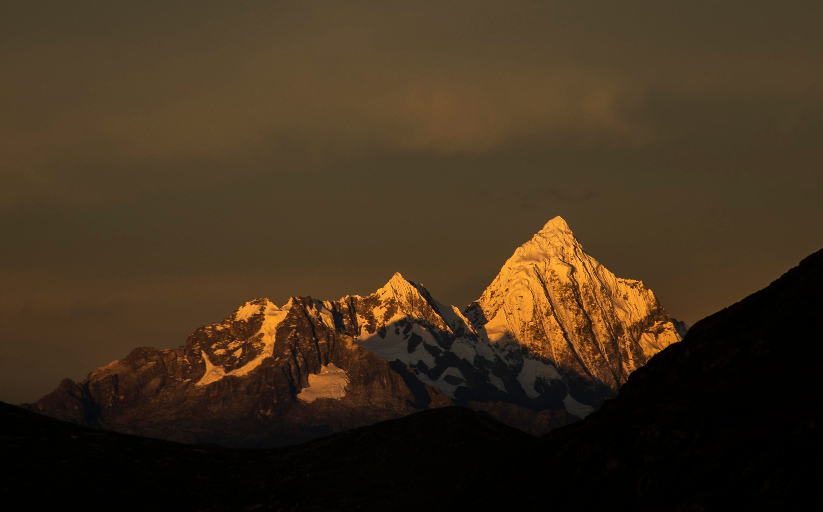 Mountain ridge at dawn
